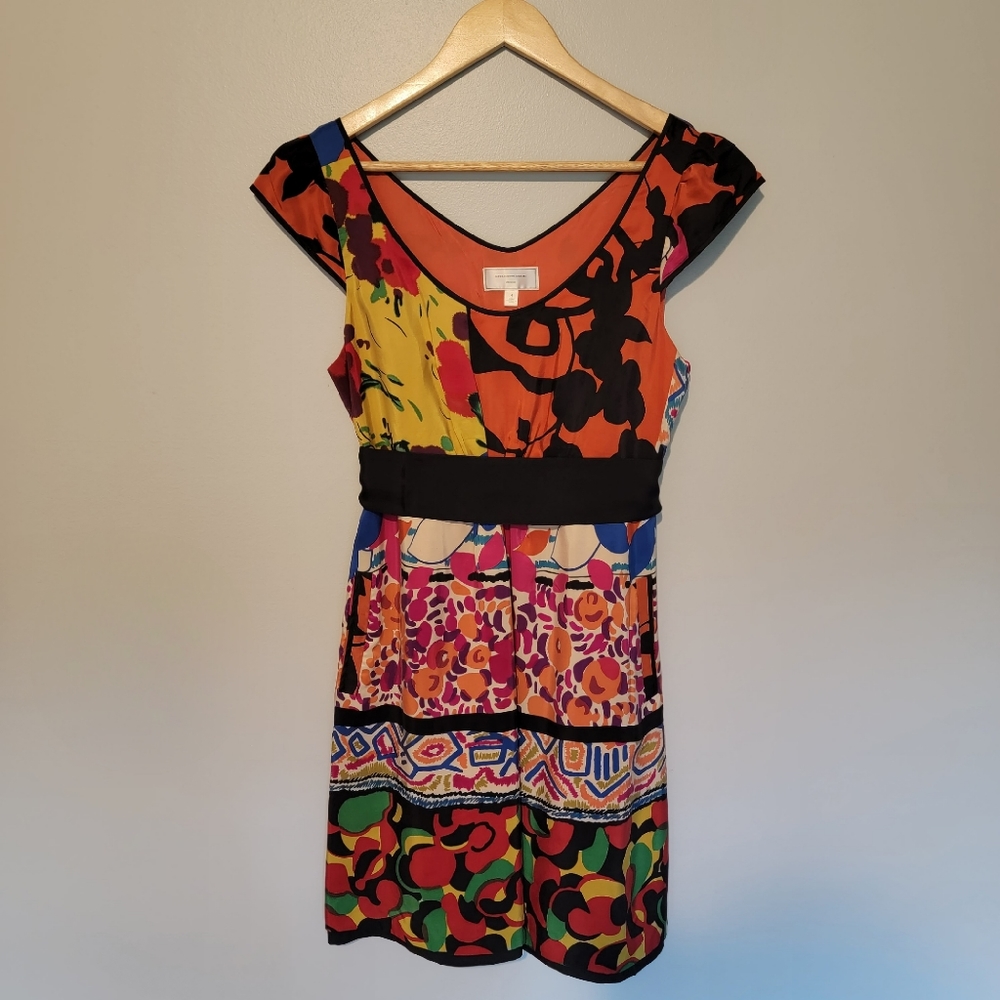Moulinette Soeurs (Anthropologie) Silk Cap Sleeve Dress SZ 4